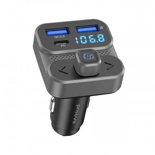 АЗУ Proove FM Launcher Luxor SE 36W (PD+QC3.0) Type-C+USB (gray)